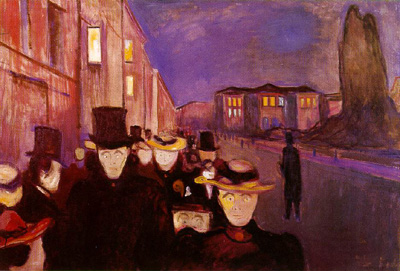 Edvard Munch, Evening on Karl Johan, 1892