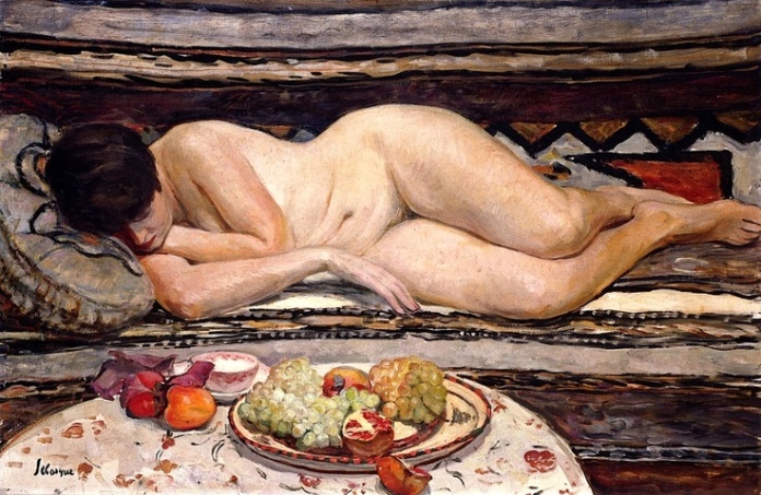 Nude with Fruit Platter Henri Lebasque